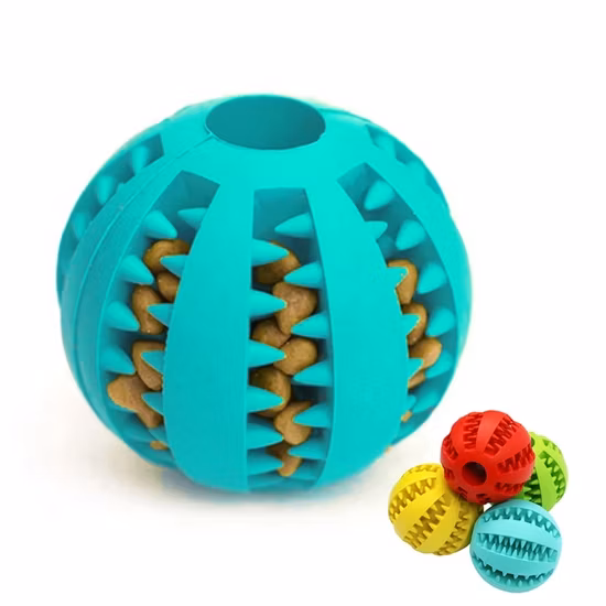 ソフトラバーペットフィーダー歯クリーニングボールおもちゃ Iq トレーニングボール犬噛むおもちゃ
