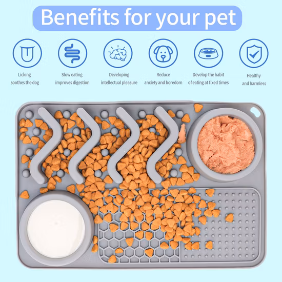 愛と楽しい形のペットスローフードクッション食品グレードのシリコーンの香りのスローフードクッション窒息防止と掃除が簡単な犬の餌箱