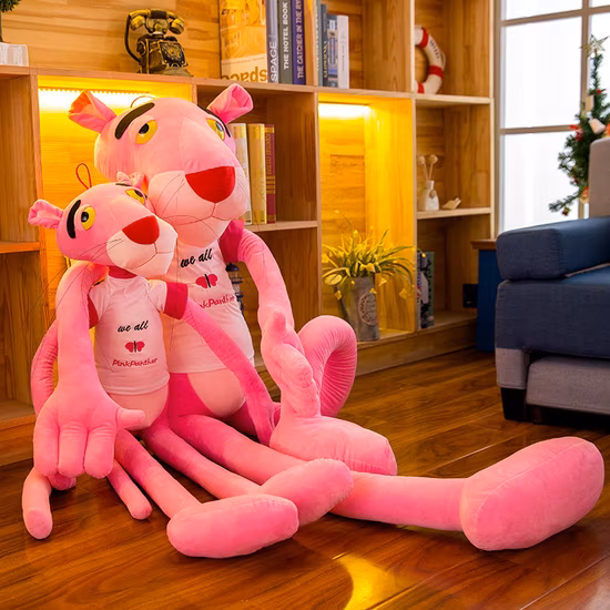 ピンク電気ふわふわ猫ぬいぐるみ子供用ぬいぐるみ人形