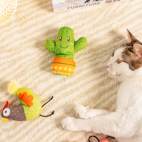 レナペット新しいデザイン春のカラフルな色の猫ぬいぐるみからかい毛皮のおもちゃイヌハッカと盛り合わせ